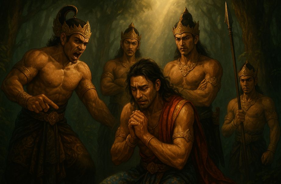 Ilustrasi lakon wayang Wahyu Pancadarma