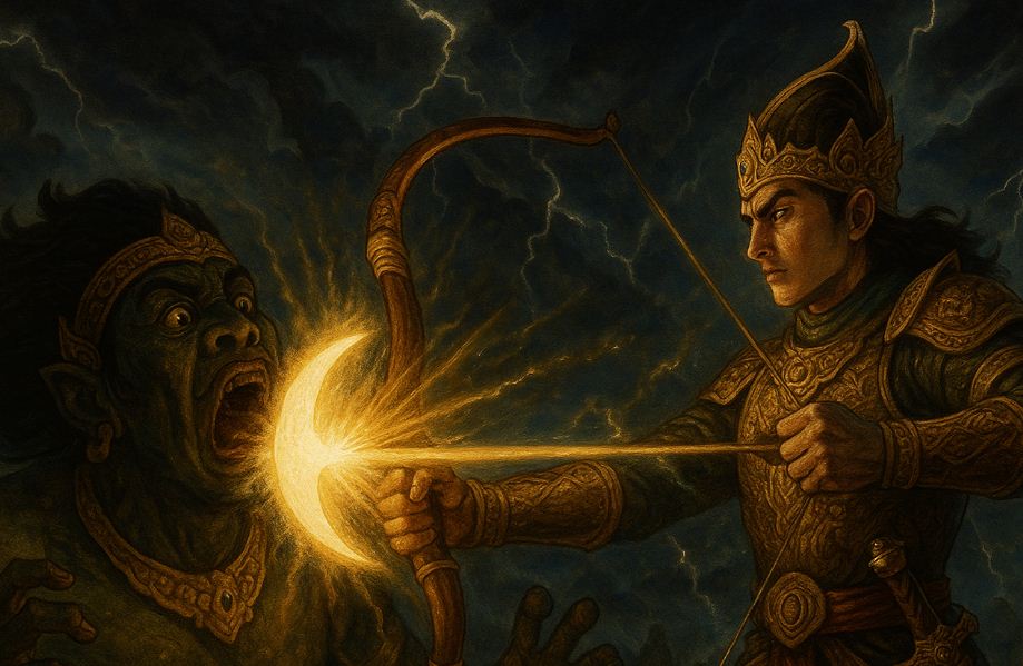 Ilustrasi lakon wayang Aji Gineng Sukaweda