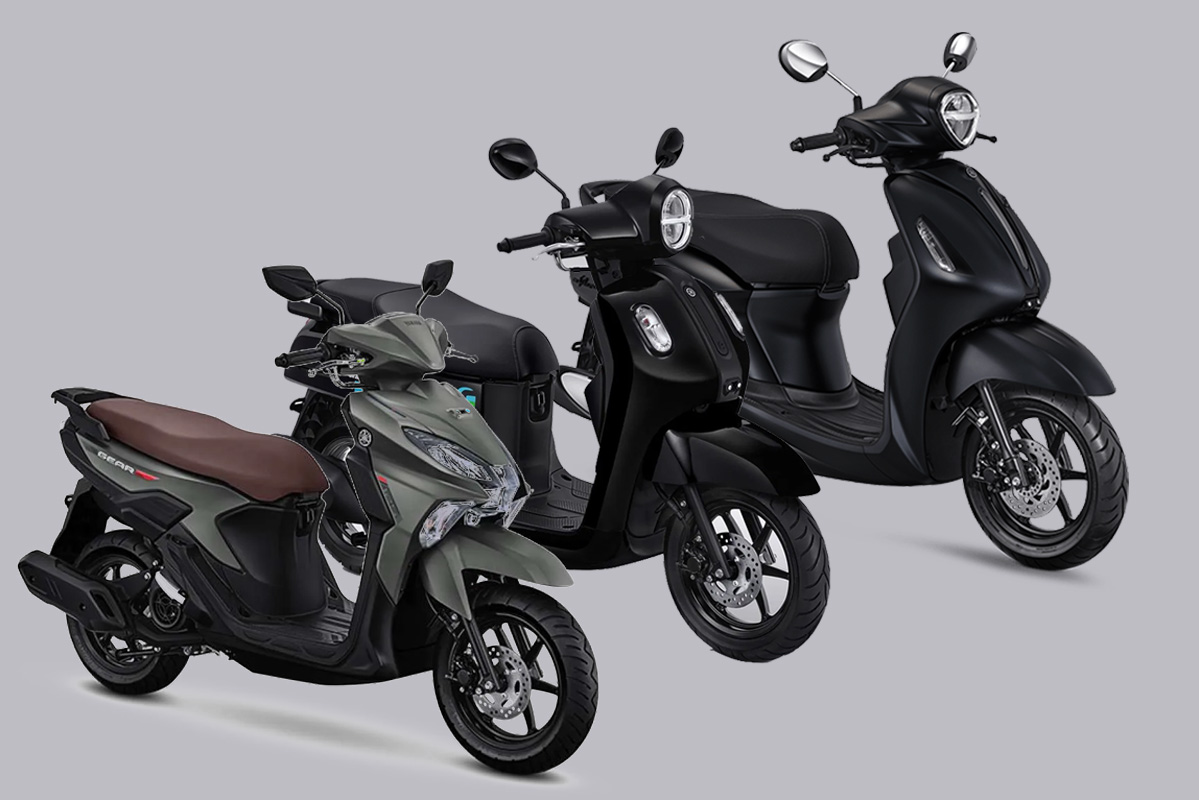 Kolase Foto&nbsp;Motor Hybrid Yamaha yang diluncurkan tahun 2025, semuanya matic dan irit bahan bakar.
