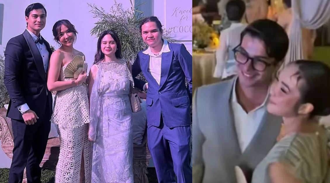 Gisel berpose bersama Cinta Brian di acara pernikahan Luna dan Maxime.