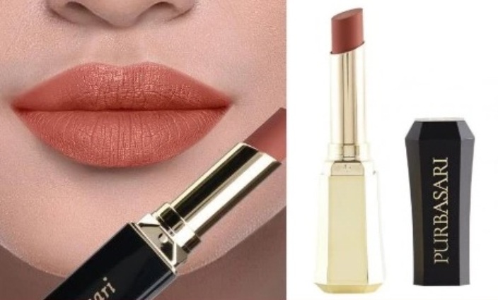 Ilustrasi rekomendasi lipstik Purbasari untuk bibir hitam.