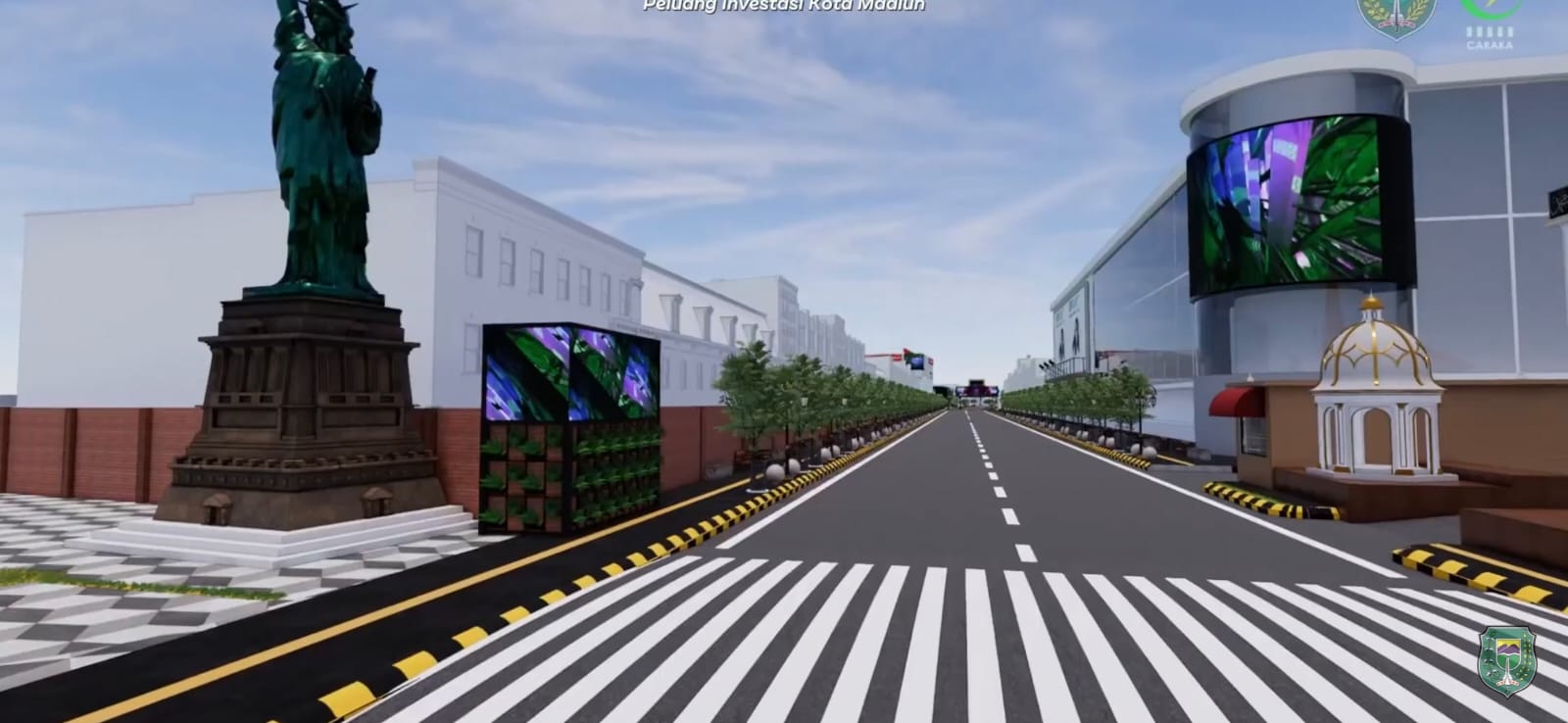 Videotron 3D bakal hiasi Jalan Pahlawan Kota Madiun layaknya Times Square. REPRO