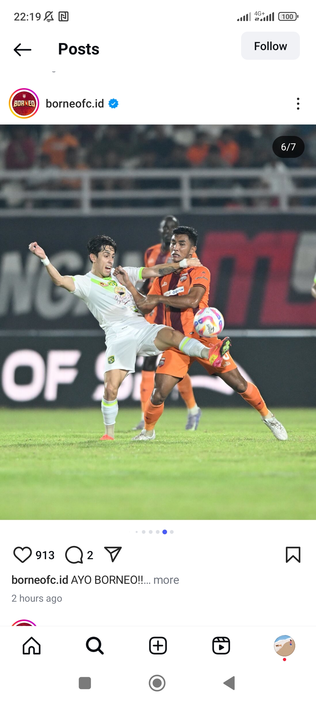 Borneo FC vs Persebaya di Liga 1.