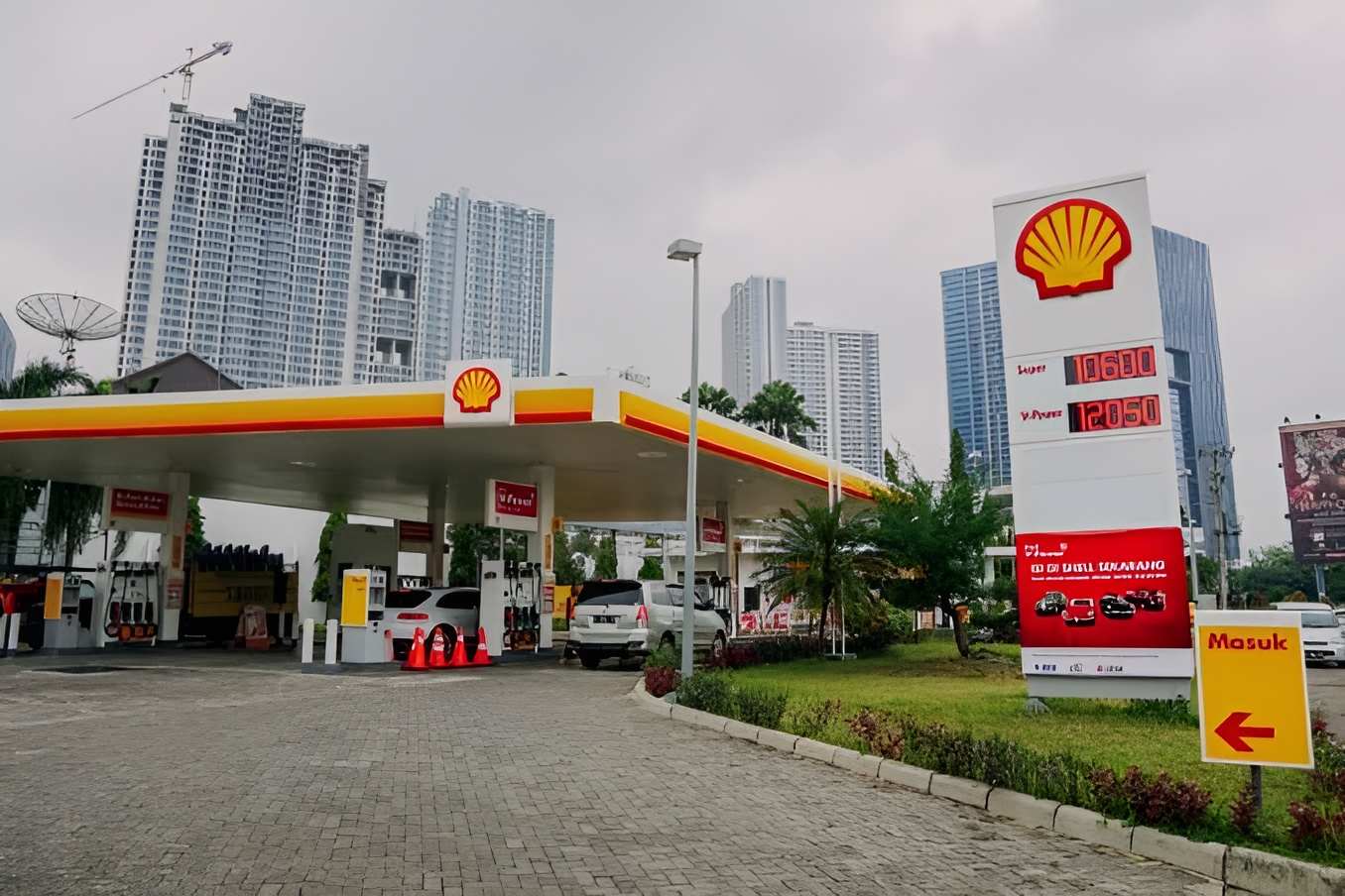 Ilustrasi SPBU Shell.
