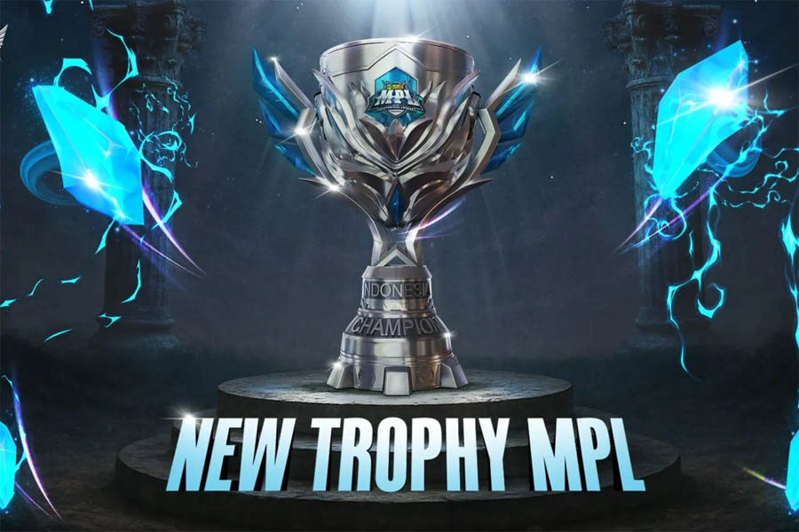 Ilustrasi foto game Mobile Legends Bang-Bang atau akrab disebut MLBB. Trofi Professional League Indonesia (MPL ID) Season 15 tahun 2025.