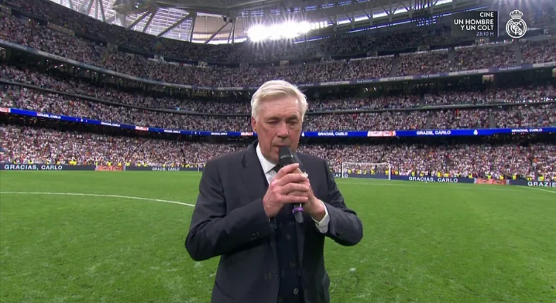 Carlo Ancelotti tinggalkan Real Madrid dengan air mata.