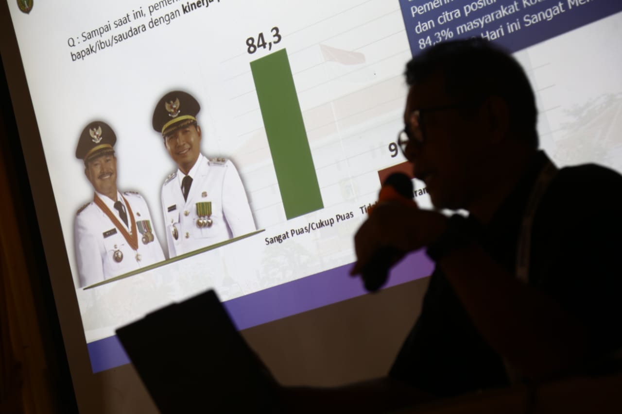 Tingkat kepuasan publik terhadap kinerja Wali Kota Madiun Maidi dan Wawali F Bagus Panuntun pada 100 hari kerja pertama mencapai 84,3 persen. FOTO: BAGAS BIMANTARA/RADAR MADIUN