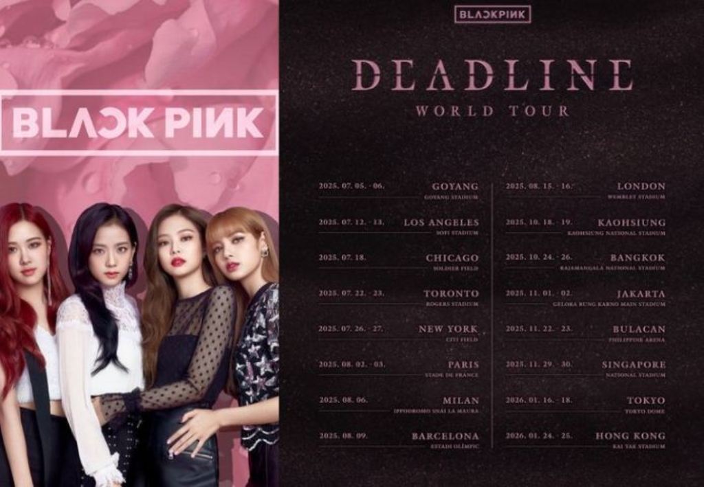 Daftar venue World Tour BLACKPINK bertajuk Deadline.