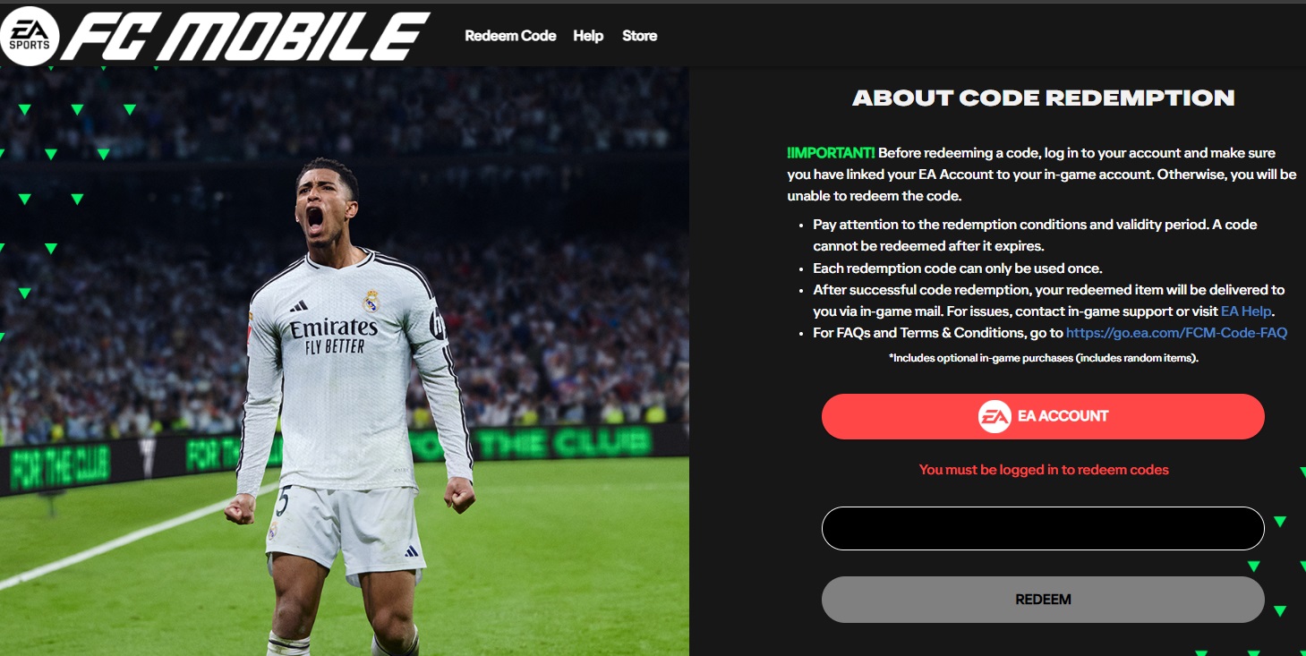 Foto Screenshot kode redeem FC Mobile EA Sport. Segera klaim hadiah menarik terbaru&nbsp;&nbsp;