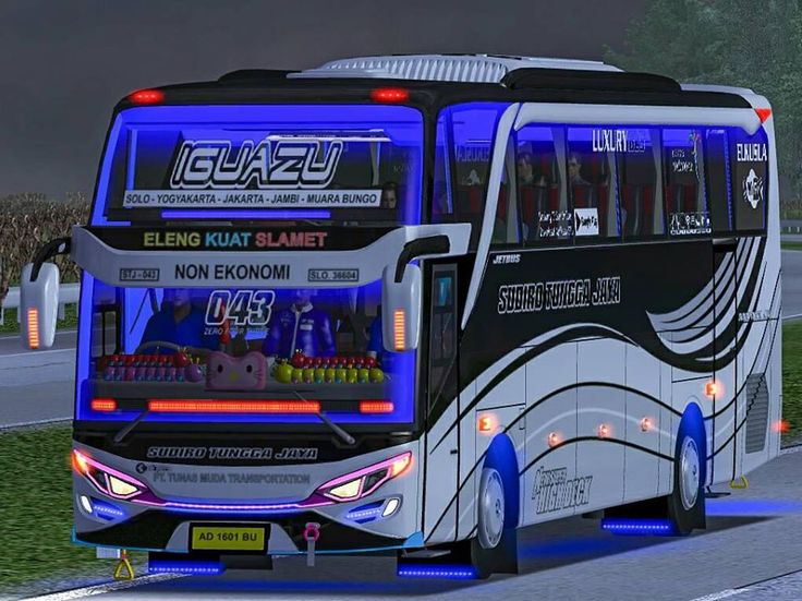 Ilustrasi simulasi menyetir sleeper bus di game BUSSID.