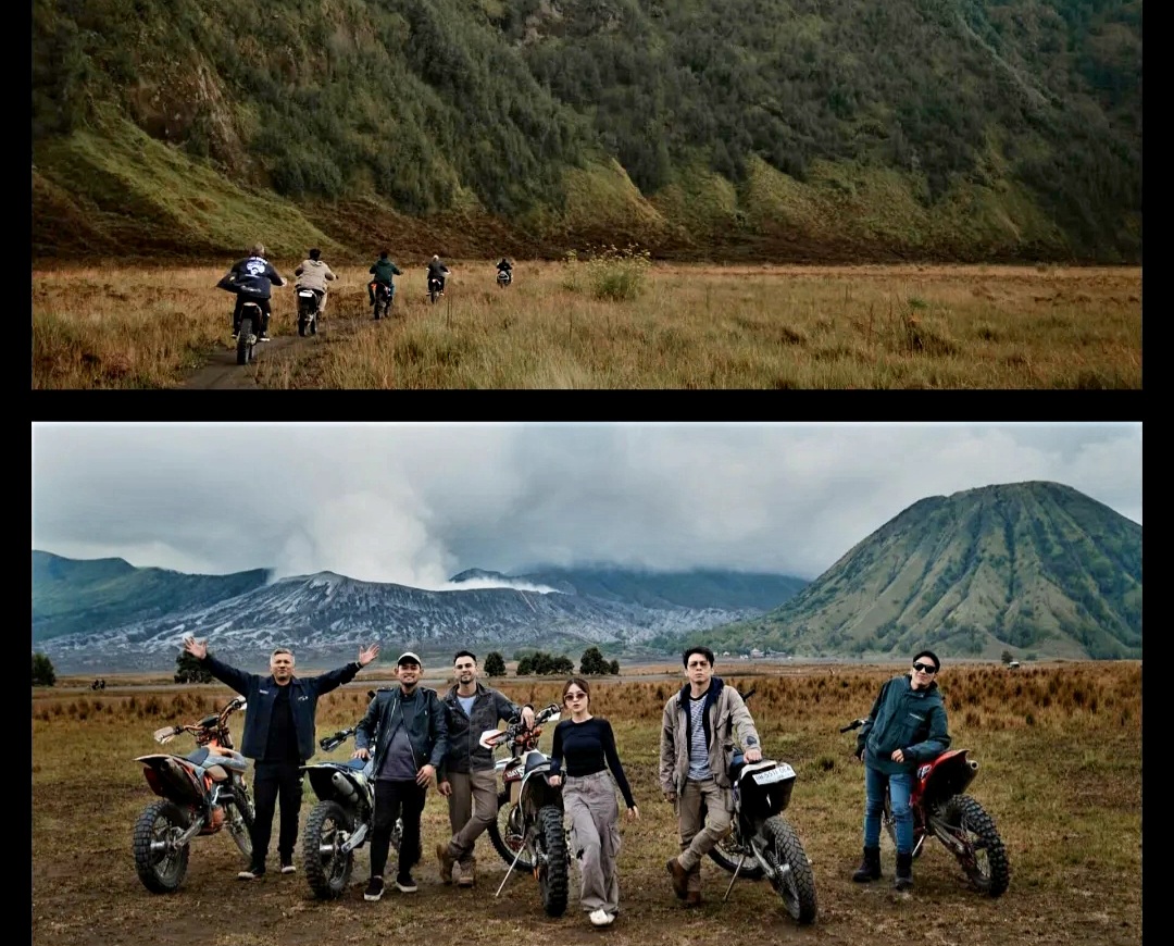 The Dudas Minus One juga mencoba naik trail di kawasan Bromo.