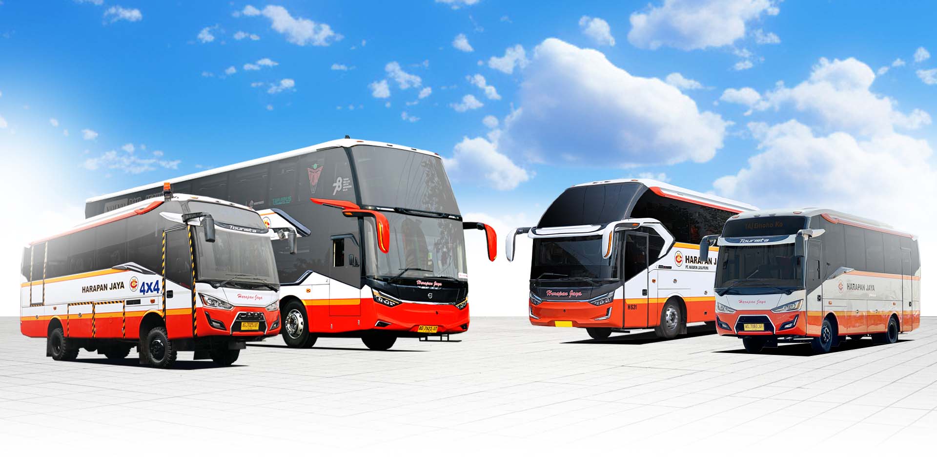 Lini bus PO Harapan Jaya.
