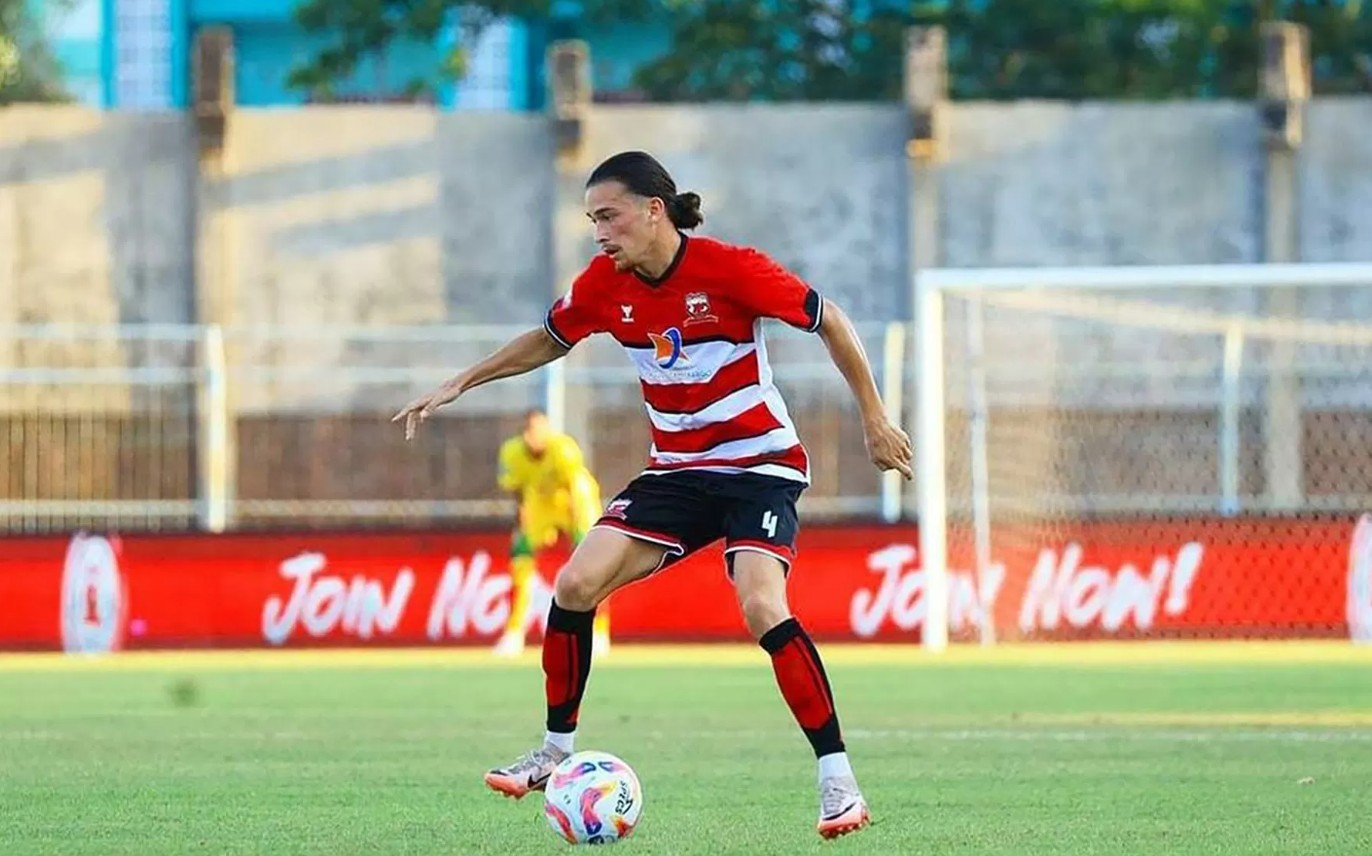 Jordy Wehrmann bermain untuk Madura United di Liga 1.