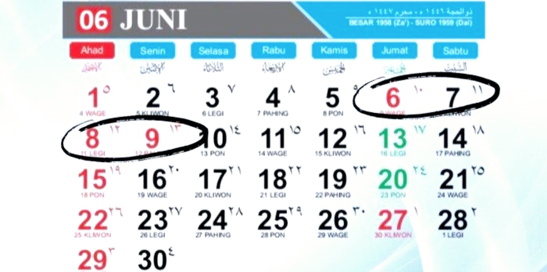 Cek tanggal libur nasional dan cuti bersama Idul Adha lengkap sesuai SKB 3 Menteri dan sidang isbat.