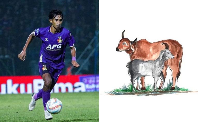 Nuri Fasya, pemain Persik Kediri, punya usaha ternak kambing.
