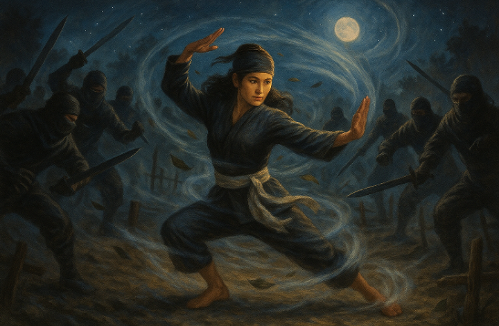 Anila Nurani menghadapi pasukan pesilat bayangan saat bulan Suro di Madiun.