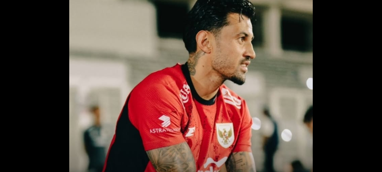 Stefano Lilipaly dalam sesi latihan Timnas Indonesia, jelang laga Kualifikasi Piala dunia 2026 kontra China.