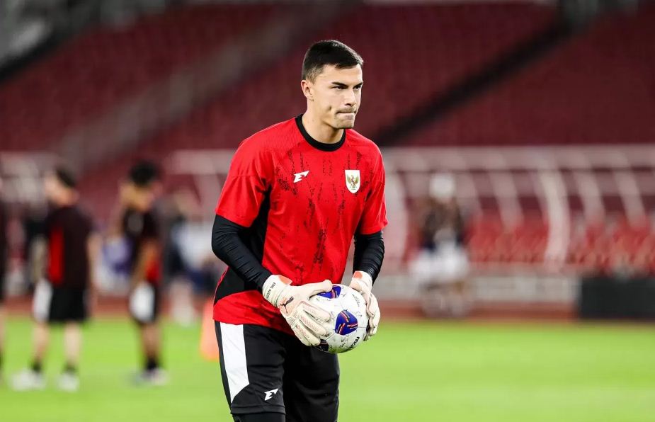 Emil Audero saat sesi latihan Timnas Indonesia.