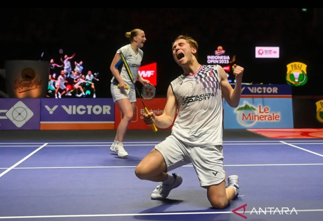 Gicquel/Delrue raih gelar perdana BWF Super 1000 di Indonesia Open 2025.