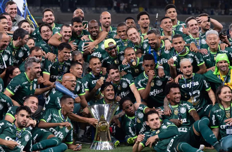 Palmeiras saat menjuarai Copa Libertadores 2021.