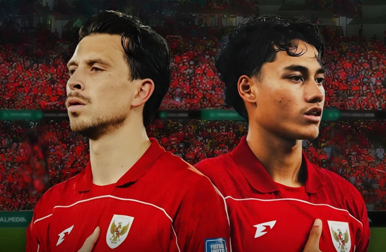 Dua pemain Timnas Indonesia, Thom Haye dan Rafael Struick.