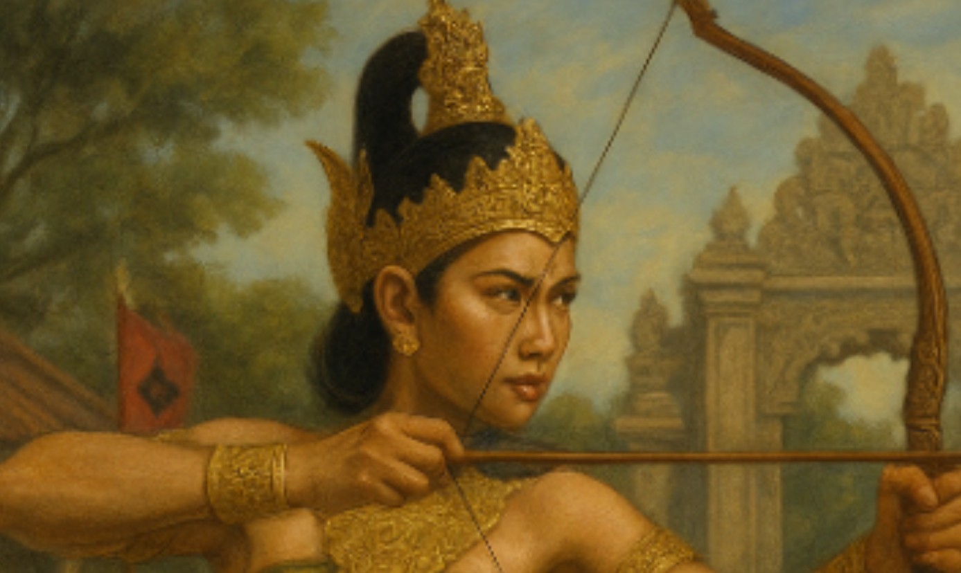Ilustrasi tokoh wayang Srikandi.