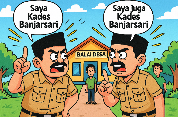 Ilustrasi dua kades yang menjabat di desa sama di Jatim.