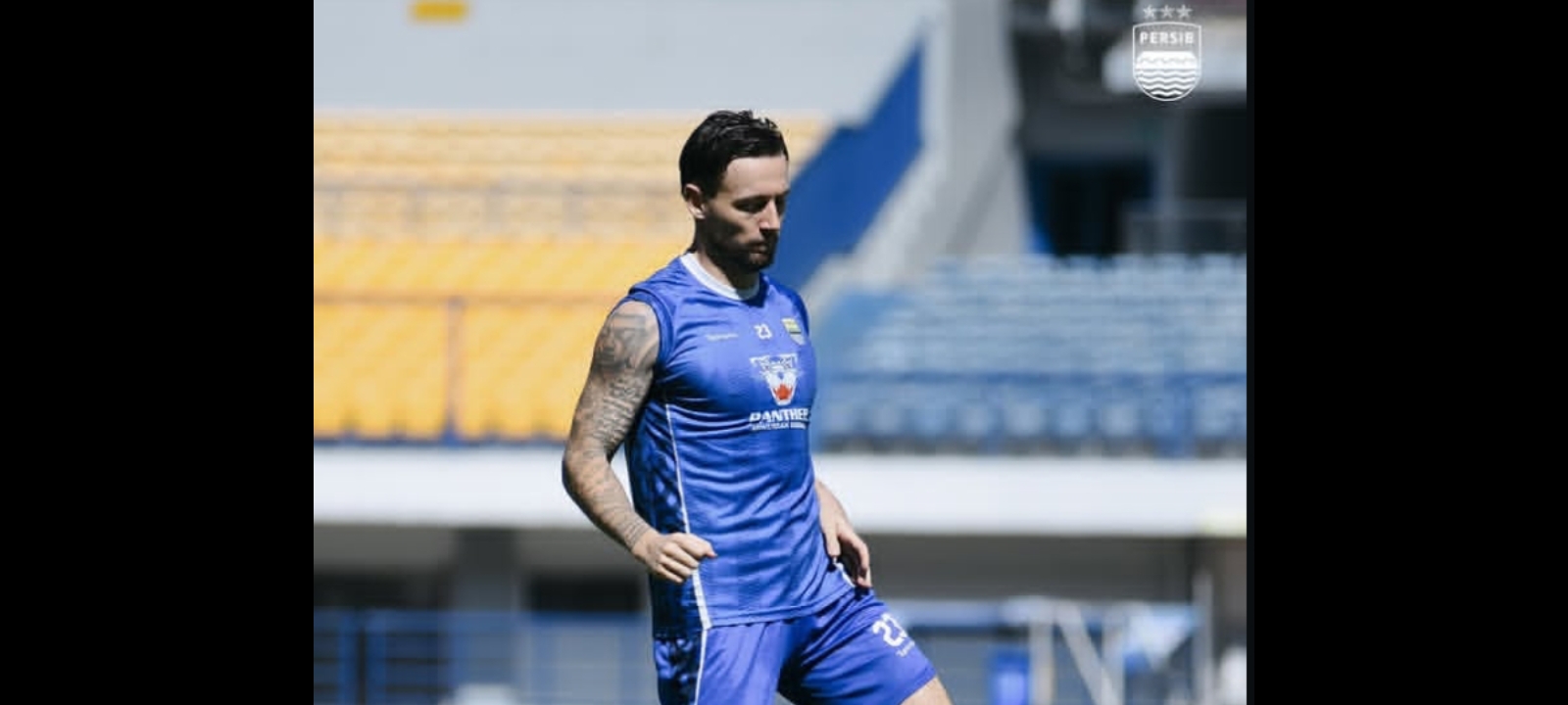 Marc Klok berlatih bersama skuad Persib Bandung.