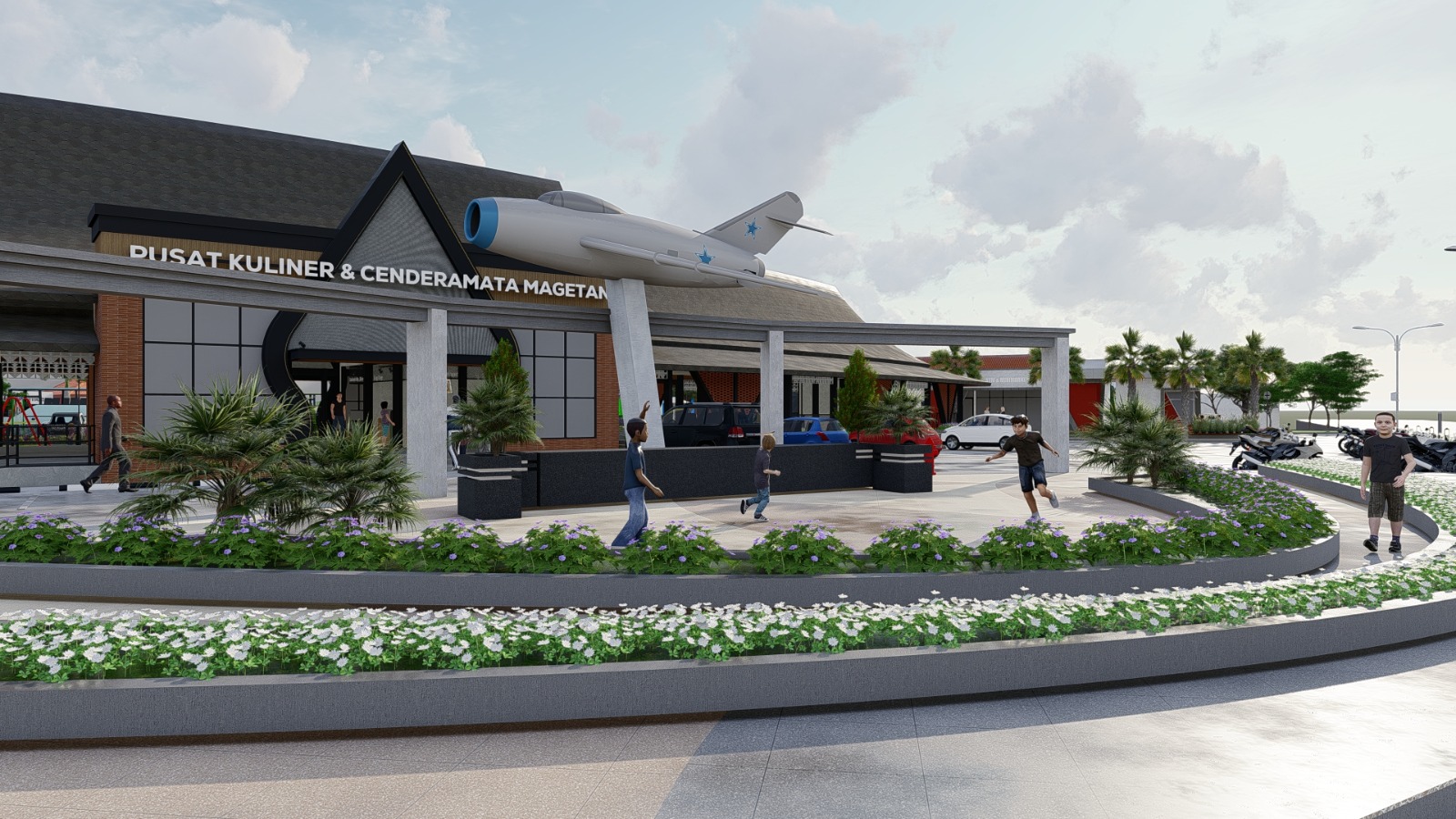 Desain atau tampilan baru kawasan PPU Maospati setelah nanti selesai direvitalisasi oleh Pemkab Magetan. FOTO: DISPERINDAG
