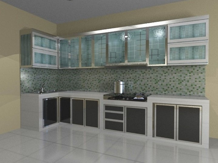 Ilustrasi harga kitchen set atas dan bawah.