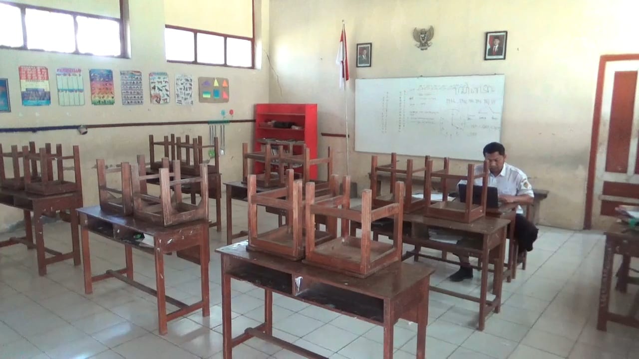 SDN Wayut 1 Kecamatan Jiwan baru dapat satu pendaftar. Dikbud Madiun siapkan distribusi siswa untuk cegah ketimpangan. FOTO: DIAN RAHAYU/RADAR MADIUN