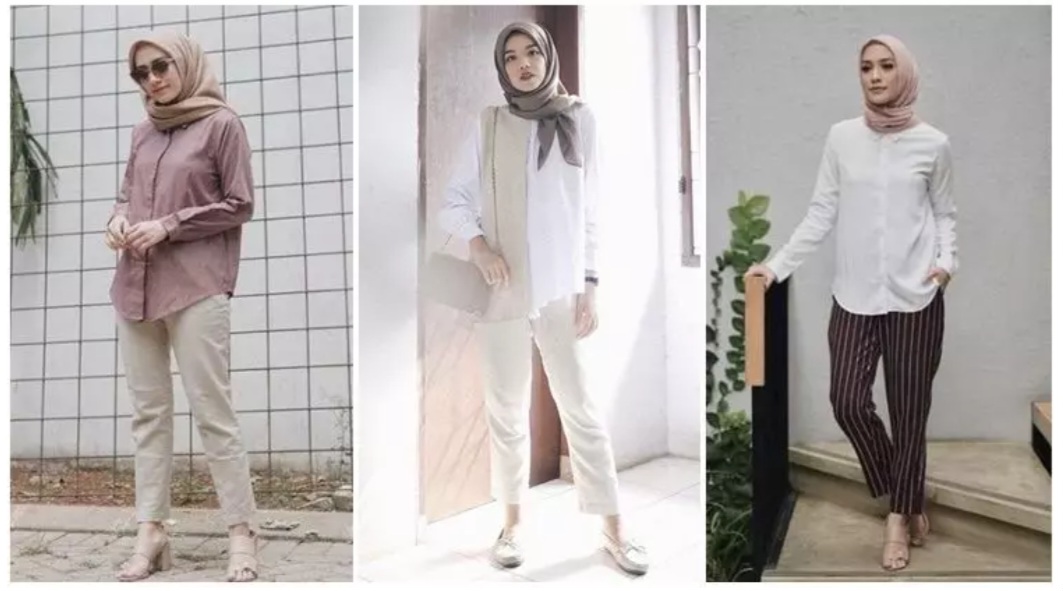 Ilustrasi model celana kerja wanita.