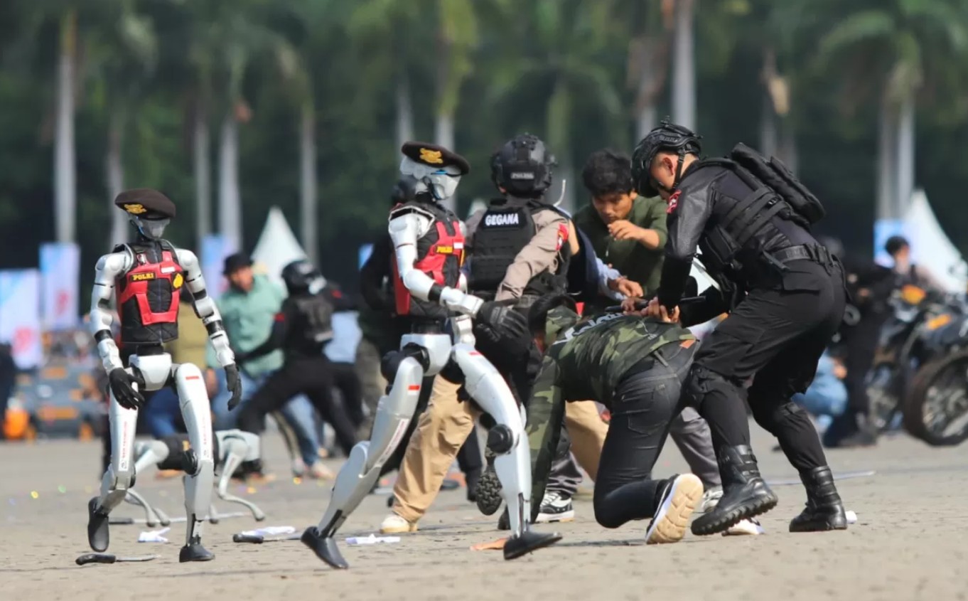 Robot polisi milik Polri.