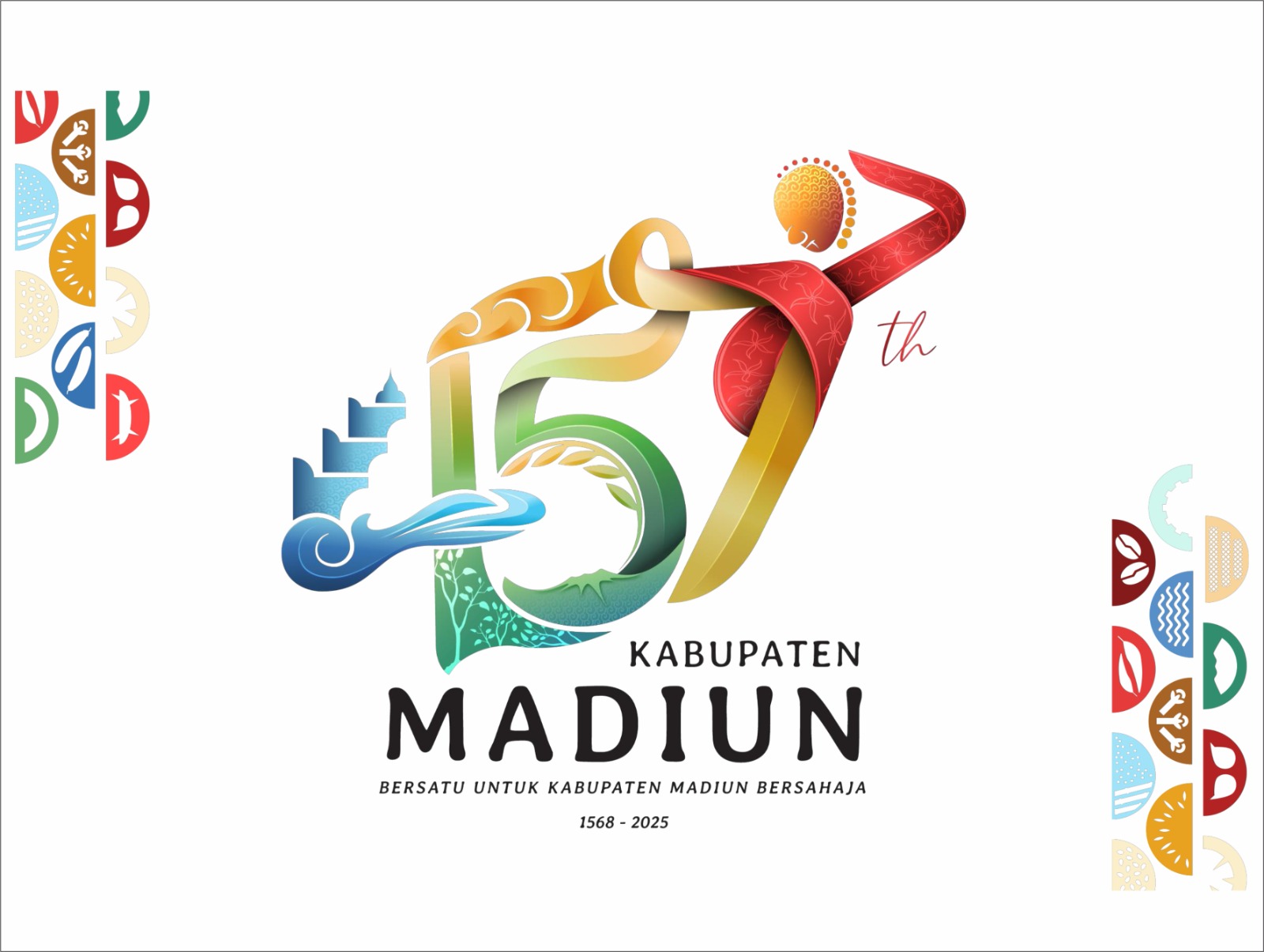 Logo 457 karya Cindy bakal digunakan dalam seluruh rangkaian HUT Kabupaten Madiun. ILUSTRASI REPRO: RADAR MADIUN