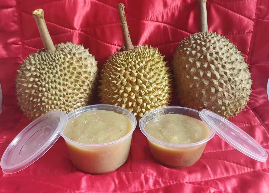 Ilustrasi resep selai durian rumahan yang legit.