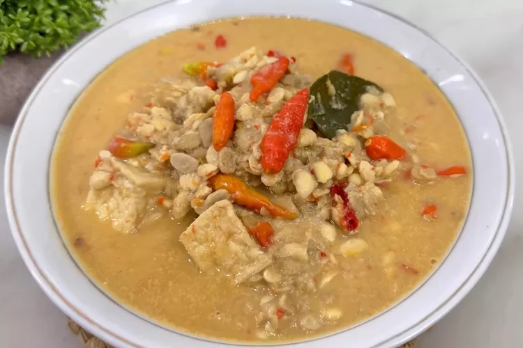 Ilustrasi sambal tumpang tempe kuah santan