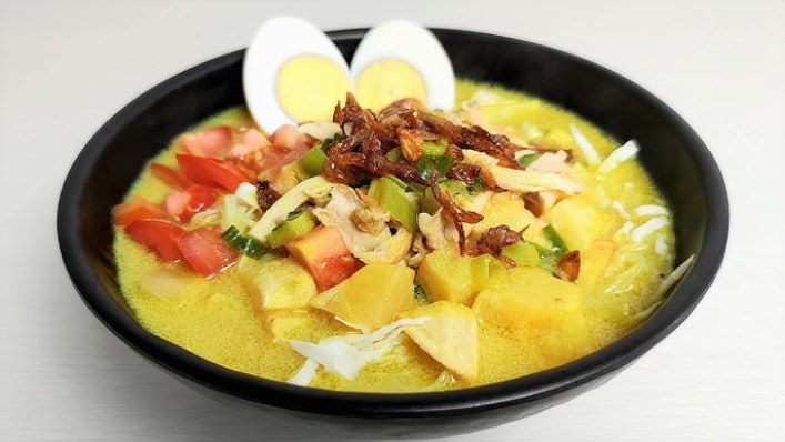 Ilustrasi resep soto santan kuah.