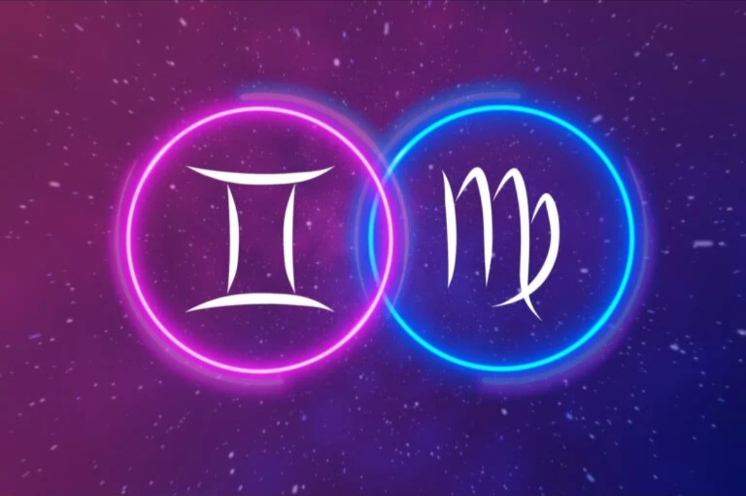 Ilustrasi kecocokan antara zodiak Gemini dan Virgo.