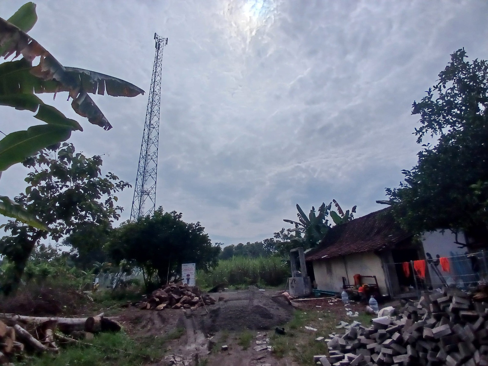 BTS Bodong di Desa Sogo, Balerejo, Madiun terancam dibongkar oleh Satpol PP. FOTO: DIAN RAHAYU/RADAR MADIUN