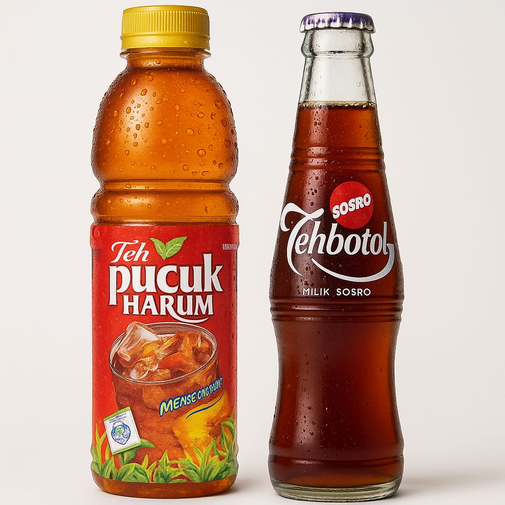 Segarnya teh pucuk harum dan teh botol sosro.
