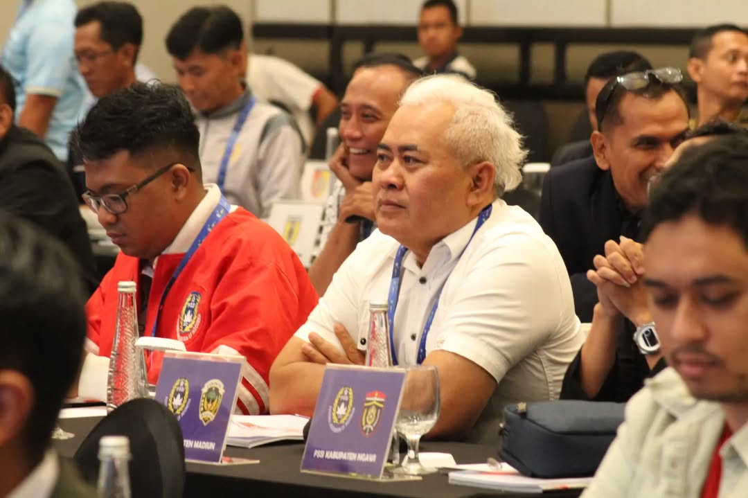 Ketua Askab PSSI Kabupaten Madiun Fery Sudarsono saat  mengikuti Kongres PSSI beberapa waktu lalu. FOTO: ISTIMEWA