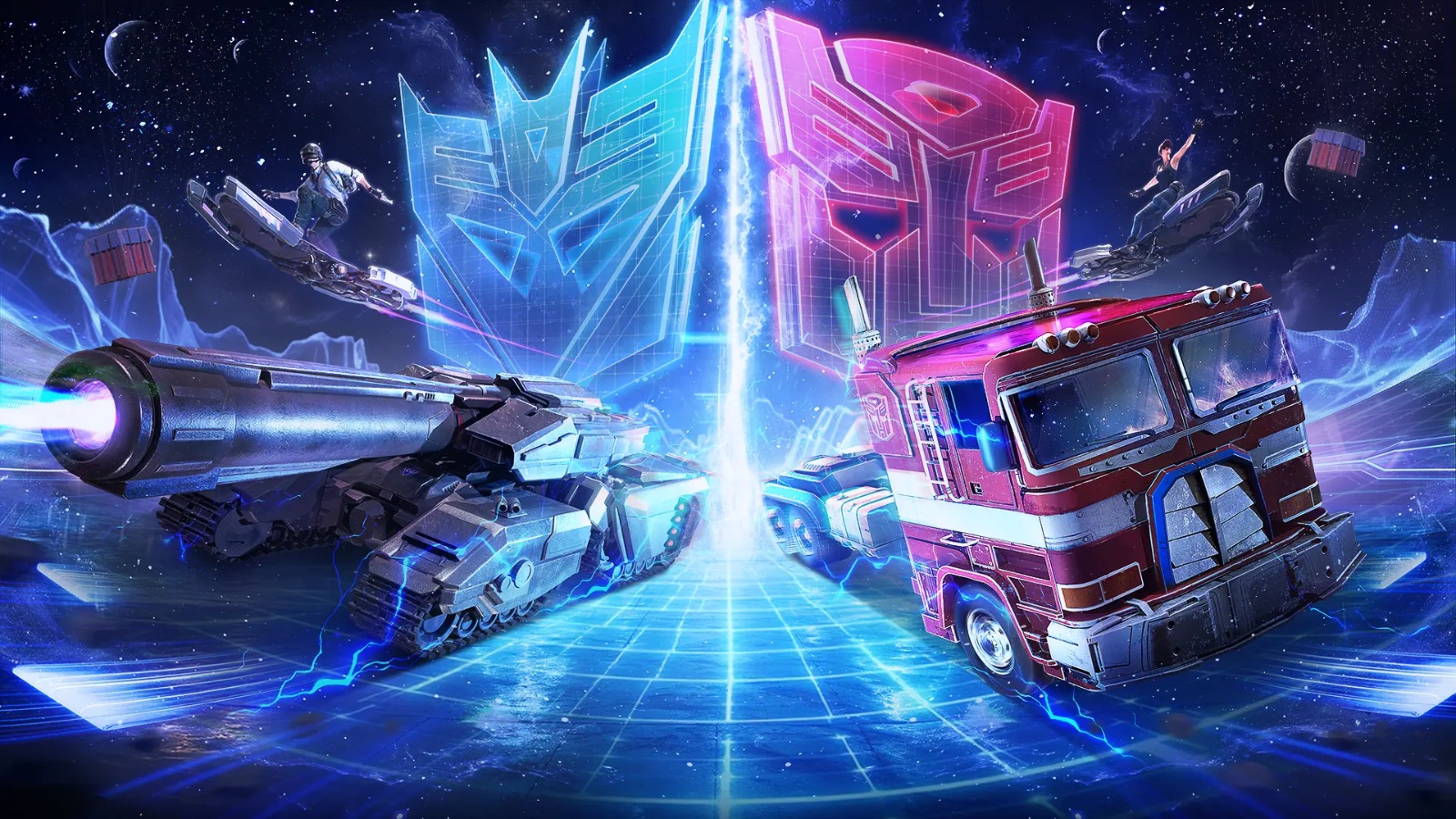 Ilustrasi kolaborasi PUBG mobile dengan Transformers.