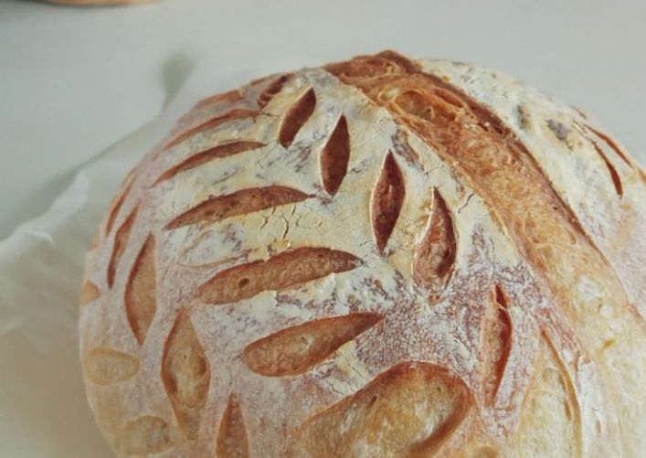 Ilustrasi roti sourdough.