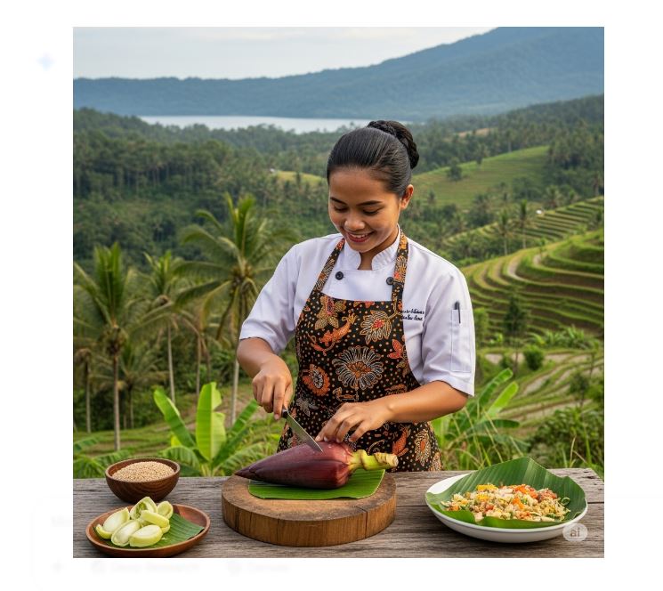 Jantung pisang nggak lagi pahit & gatal! Cuma rendam pakai air asam & garam, langsung empuk kayak daging. Siap disulap jadi tumisan pedas!