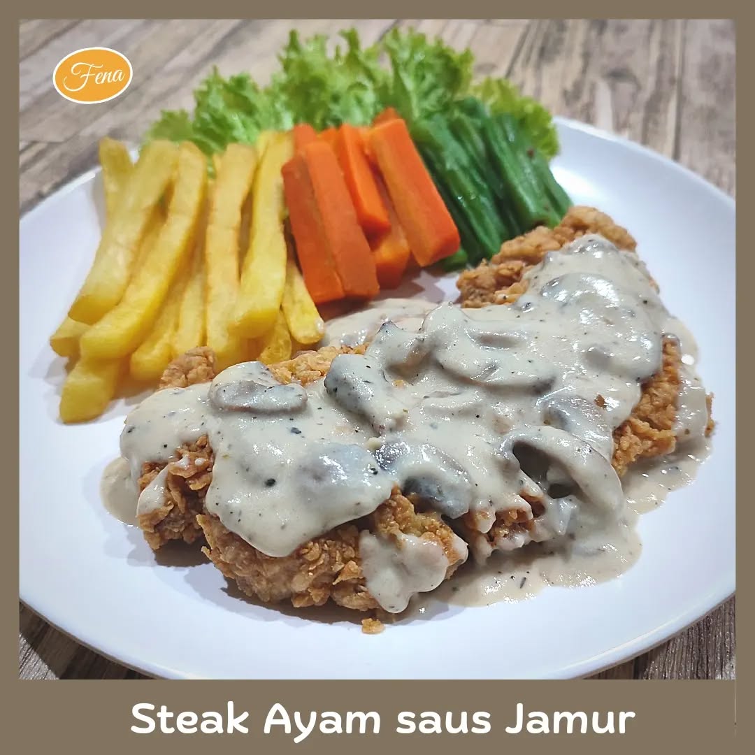 Mantapnya steak ayam saus jamur ala firhan masterchef.