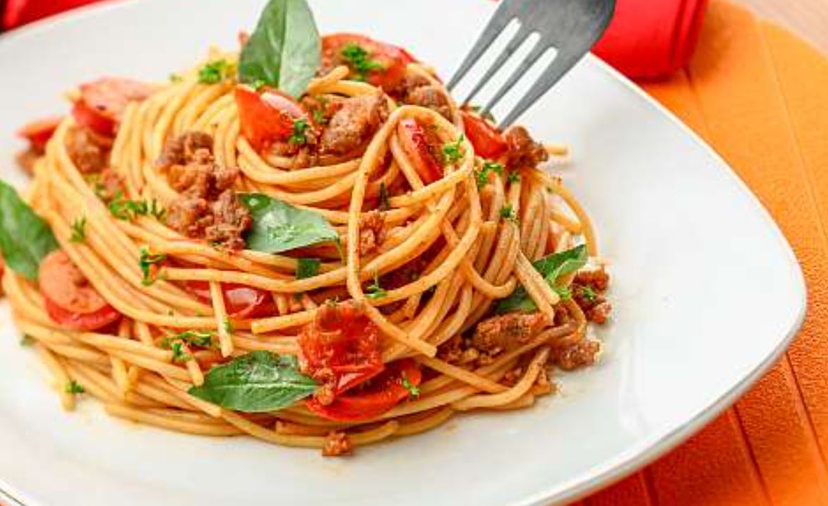 Spaghetti rumahan.