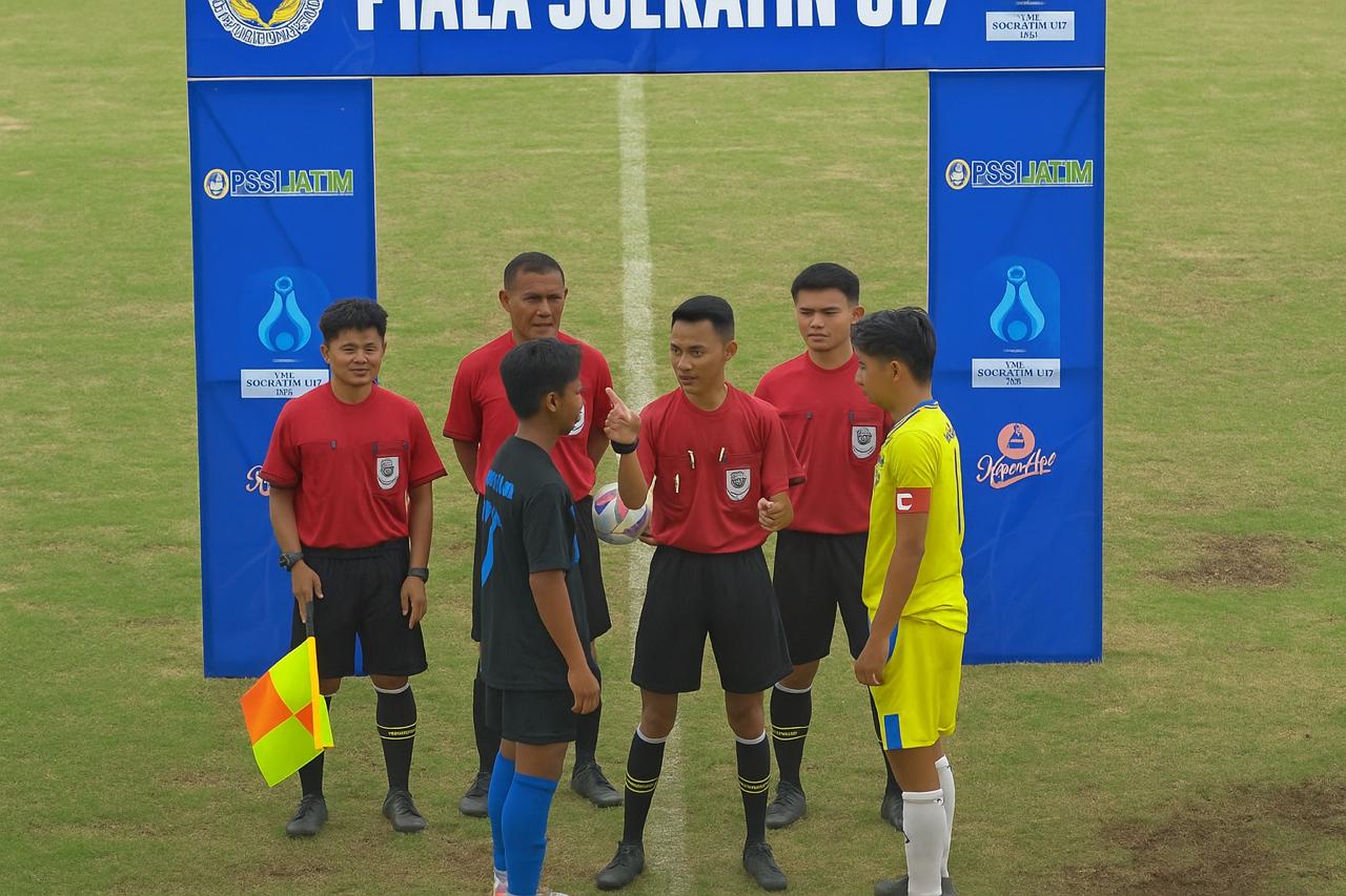 Pertandingan seru Persemag lawan Madiun Putra di Piala Soeratin U17.