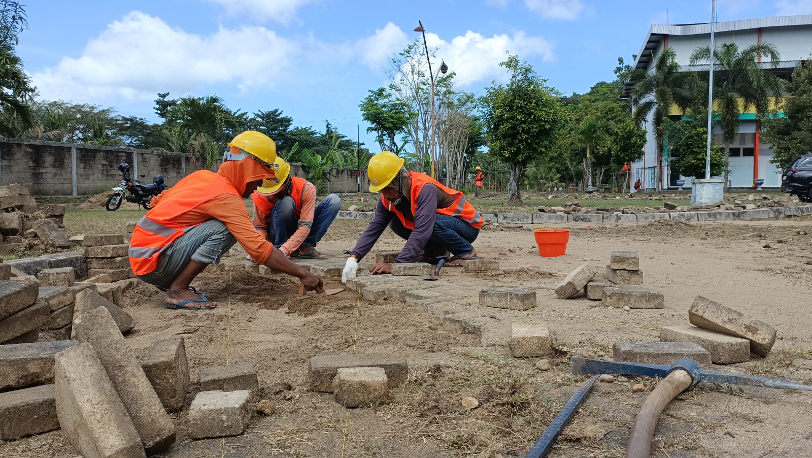 Renovasi gedung BLK Sidoharjo, Pacitan, untuk dijadikan lokasi sementara Sekolah Rakyat gelombang kedua. DOK. RADAR PACITAN