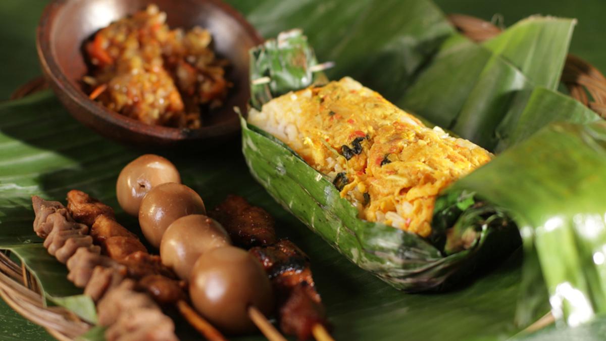 Ilustrasi Nasi Bakar Ayam Suwir
