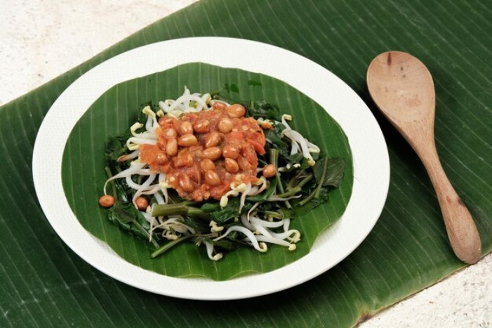 Ilustrasi resep plecing kangkung.